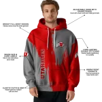 utah utes splatter effect red hoodie best selling