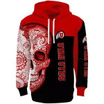 utah utes sugar skull red black hoodie best selling