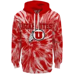 utah utes tie dye pattern red hoodie best selling