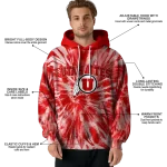 utah utes tie dye pattern red hoodie best selling