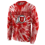 utah utes tie dye pattern red hoodie best selling