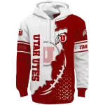 utah utes triangular pattern red white hoodie best selling