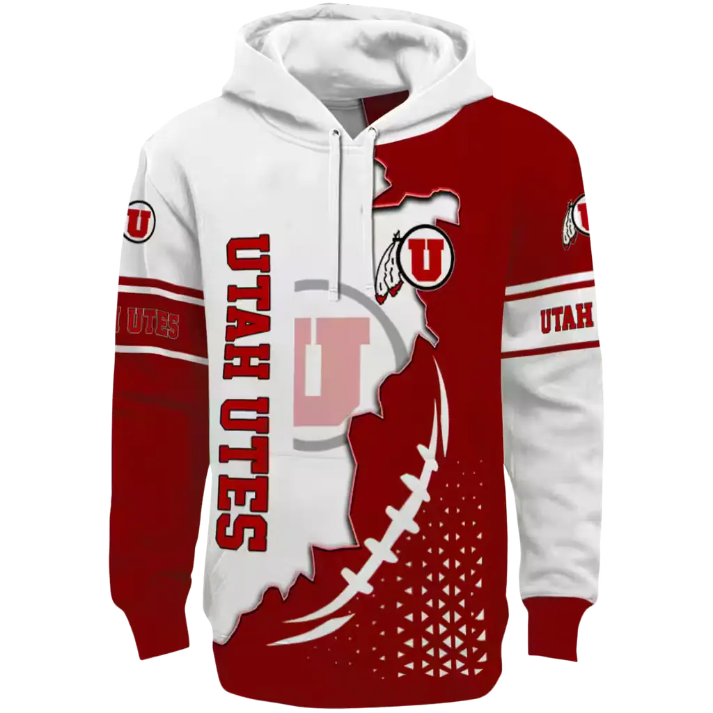 utah utes triangular pattern red white hoodie best selling utah utes triangular pattern red white hoodie best selling