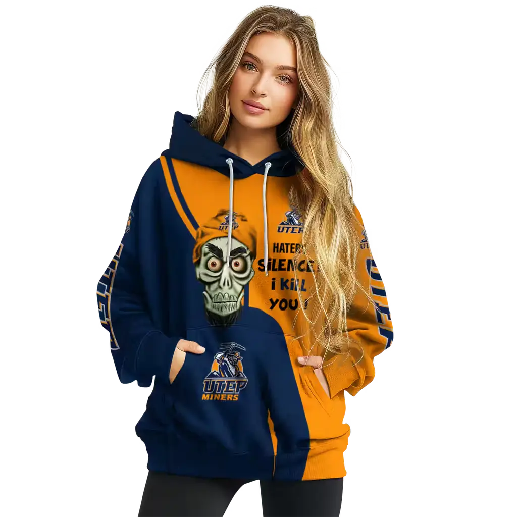 utep miners achmed skull blue hoodie high quality utep miners achmed skull blue hoodie high quality