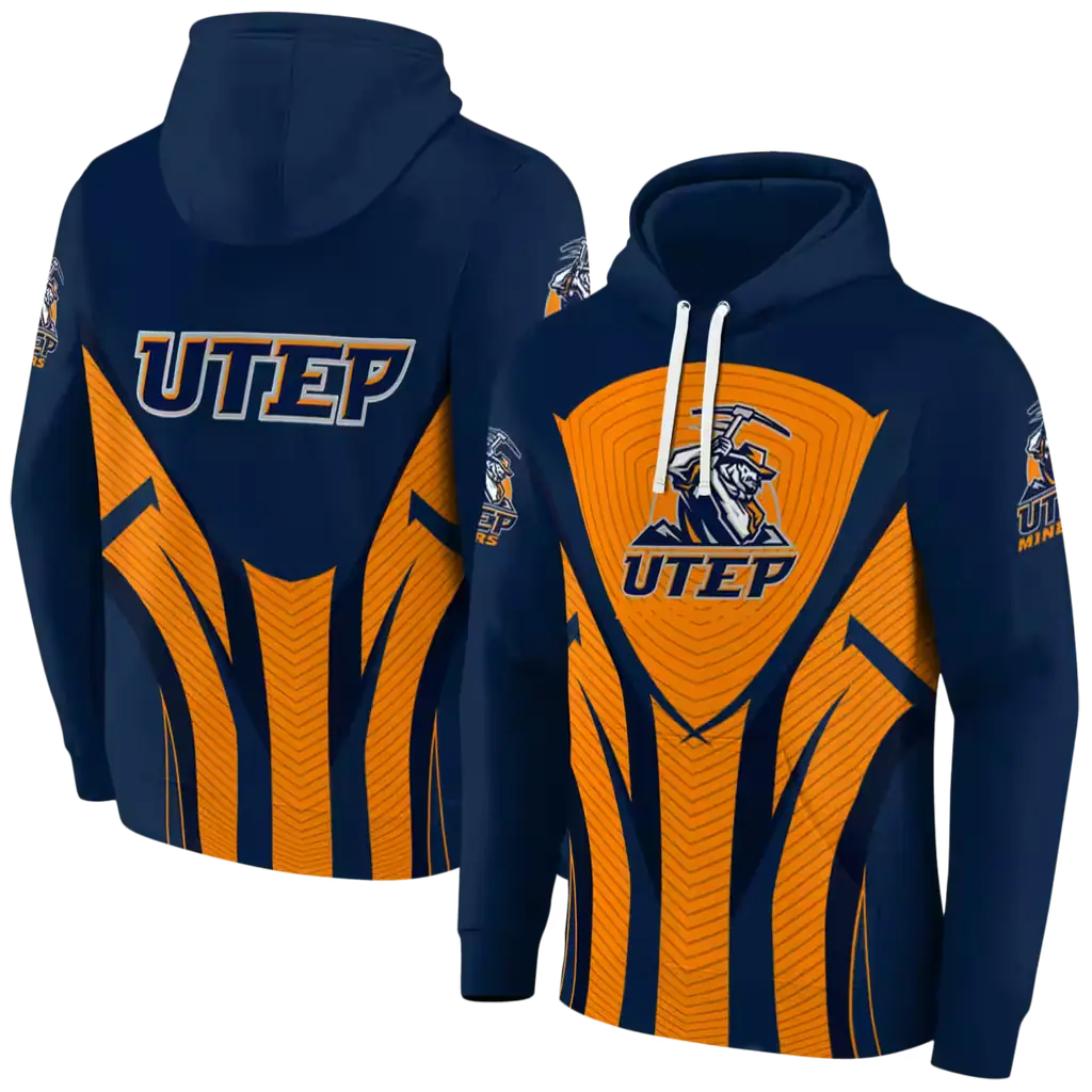 utep miners concentric lines blue black hoodie fashion forward utep miners concentric lines blue black hoodie fashion forward