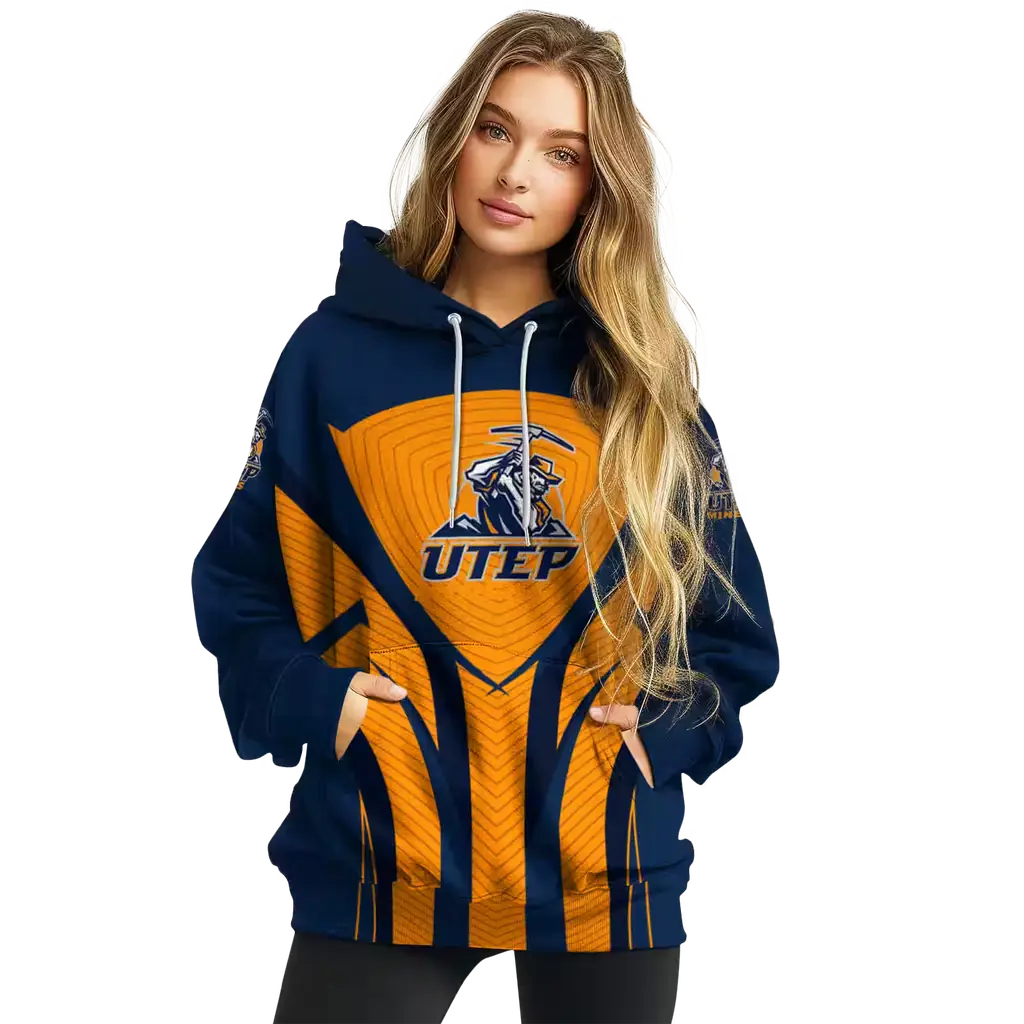 utep miners concentric lines blue black hoodie high quality utep miners concentric lines blue black hoodie high quality