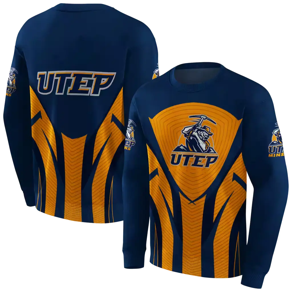 utep miners concentric lines blue black hoodie premium grade utep miners concentric lines blue black hoodie premium grade