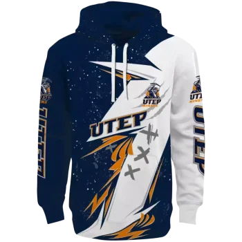 utep miners dynamic slash blue white hoodie best selling