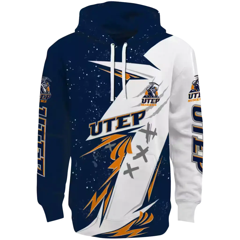 utep miners dynamic slash blue white hoodie best selling utep miners dynamic slash blue white hoodie best selling