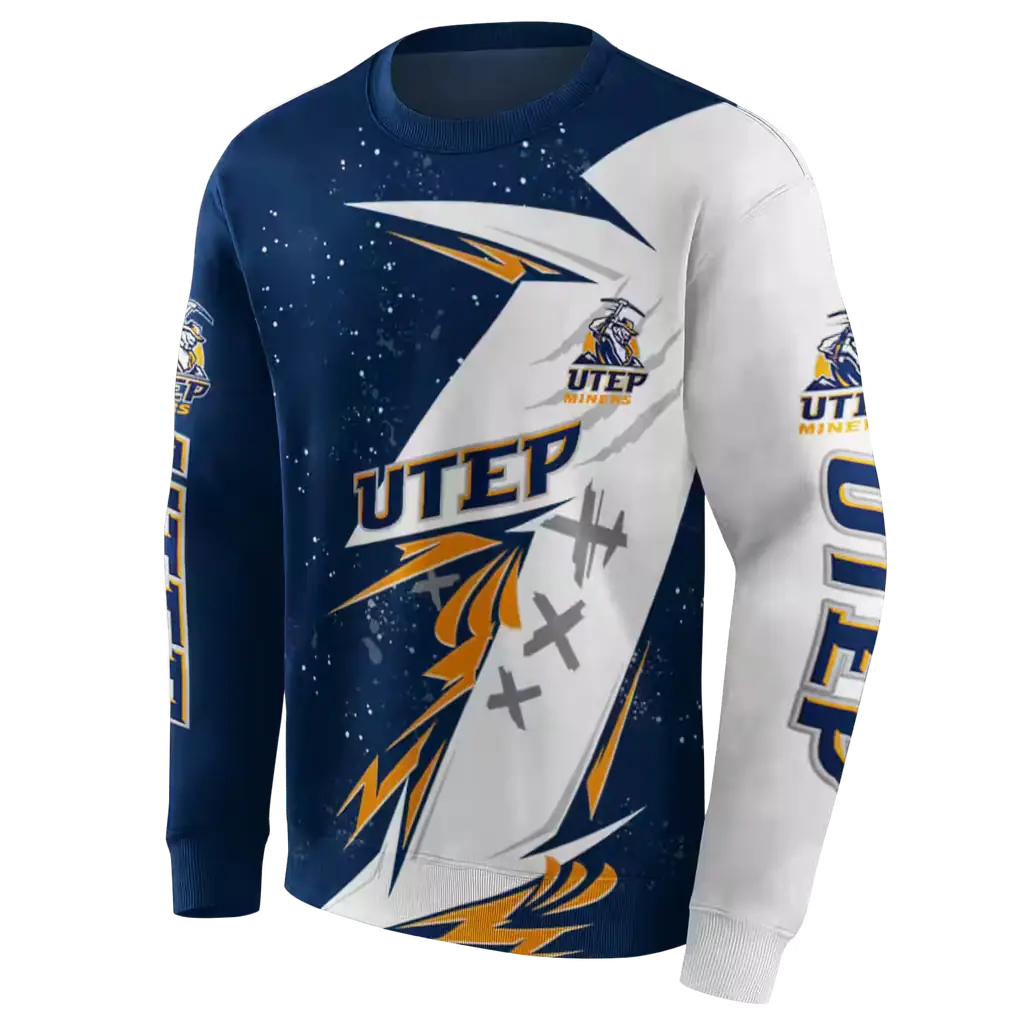 utep miners dynamic slash blue white hoodie new arrival utep miners dynamic slash blue white hoodie new arrival