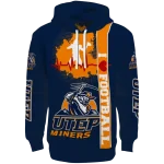 utep miners football heartbeat blue hoodie best selling