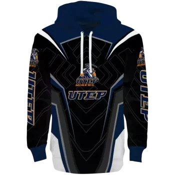 utep miners futuristic pattern blue black hoodie best selling