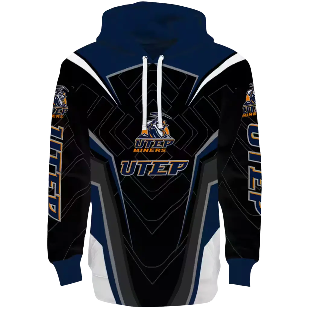 utep miners futuristic pattern blue black hoodie best selling utep miners futuristic pattern blue black hoodie best selling