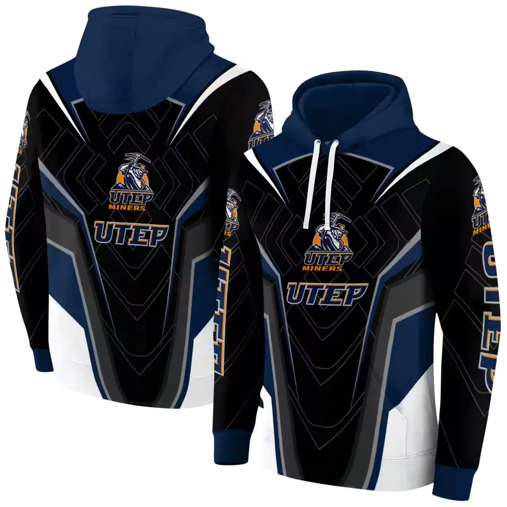 utep miners futuristic pattern blue black hoodie fashion forward utep miners futuristic pattern blue black hoodie fashion forward