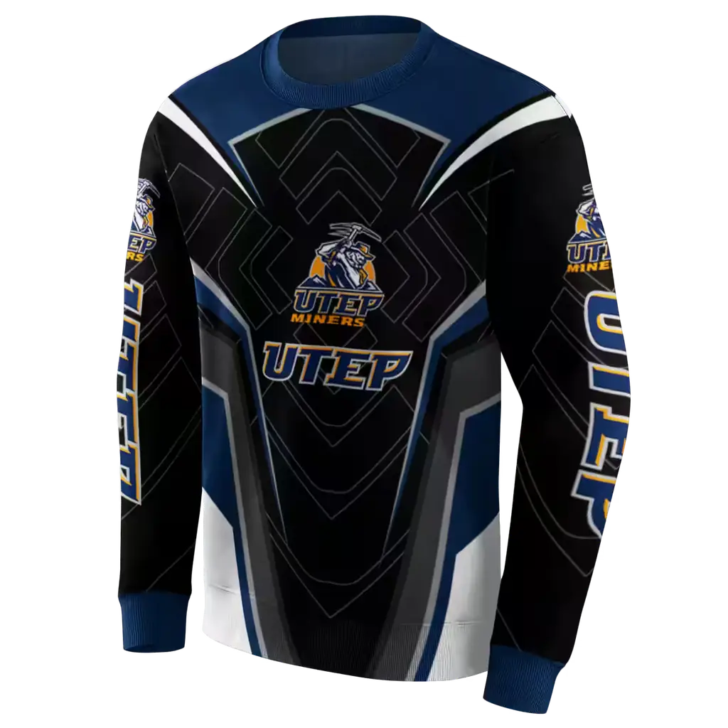 utep miners futuristic pattern blue black hoodie new arrival utep miners futuristic pattern blue black hoodie new arrival