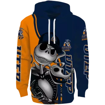 utep miners jack skellington blue hoodie best selling