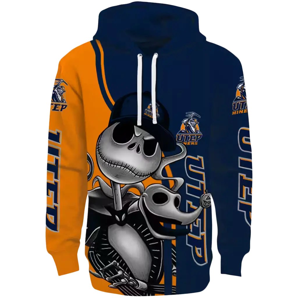 utep miners jack skellington blue hoodie best selling utep miners jack skellington blue hoodie best selling