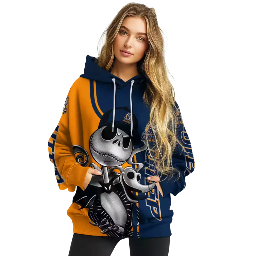 utep miners jack skellington blue hoodie high quality utep miners jack skellington blue hoodie high quality