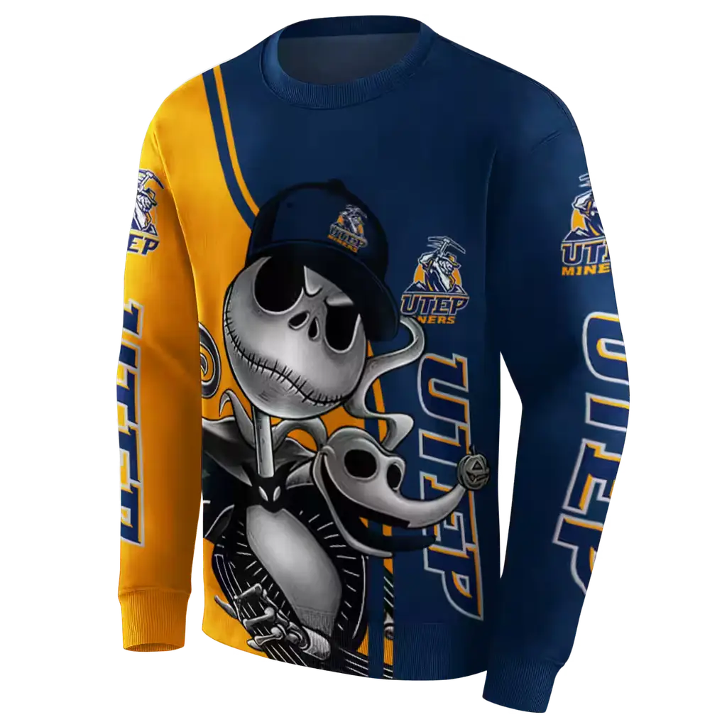 utep miners jack skellington blue hoodie new arrival utep miners jack skellington blue hoodie new arrival