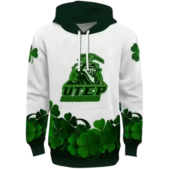 utep miners lucky motif white green hoodie best selling