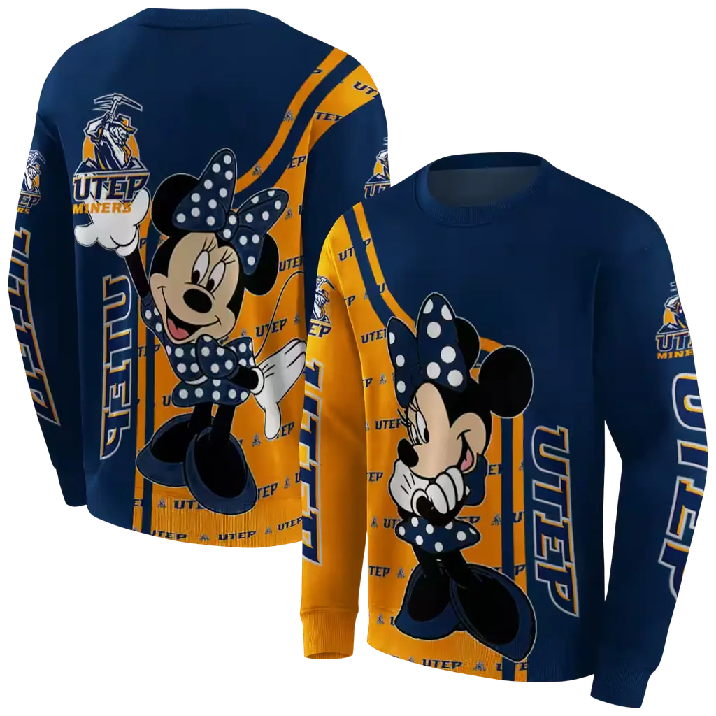 utep miners minnie mouse blue hoodie premium grade utep miners minnie mouse blue hoodie premium grade