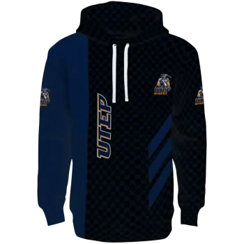 utep miners monogram pattern blue hoodie best selling