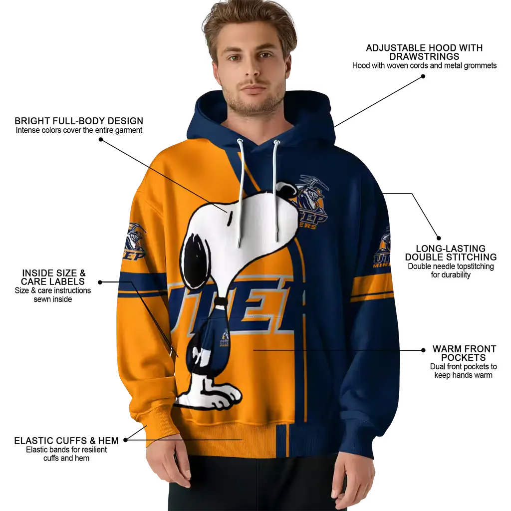 utep miners playful snoopy blue hoodie latest model utep miners playful snoopy blue hoodie latest model