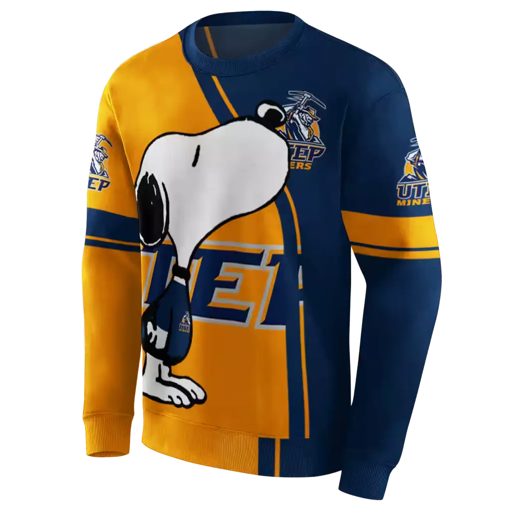 utep miners playful snoopy blue hoodie new arrival utep miners playful snoopy blue hoodie new arrival