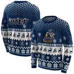 utep miners reindeer motif blue hoodie best selling