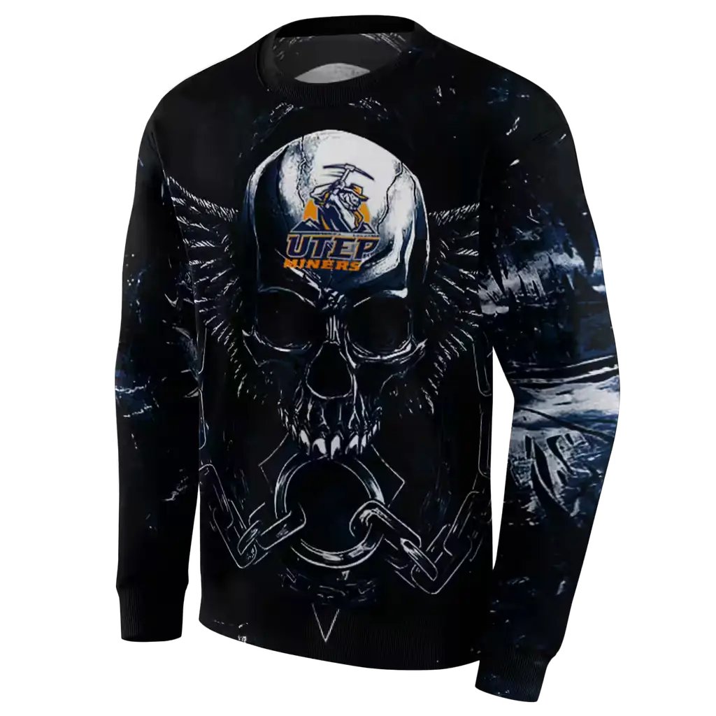 utep miners skull artwork blue black hoodie new arrival utep miners skull artwork blue black hoodie new arrival