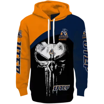 utep miners skull punisher orange black hoodie best selling