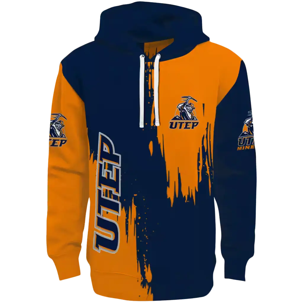 utep miners splatter effect blue hoodie best selling utep miners splatter effect blue hoodie best selling