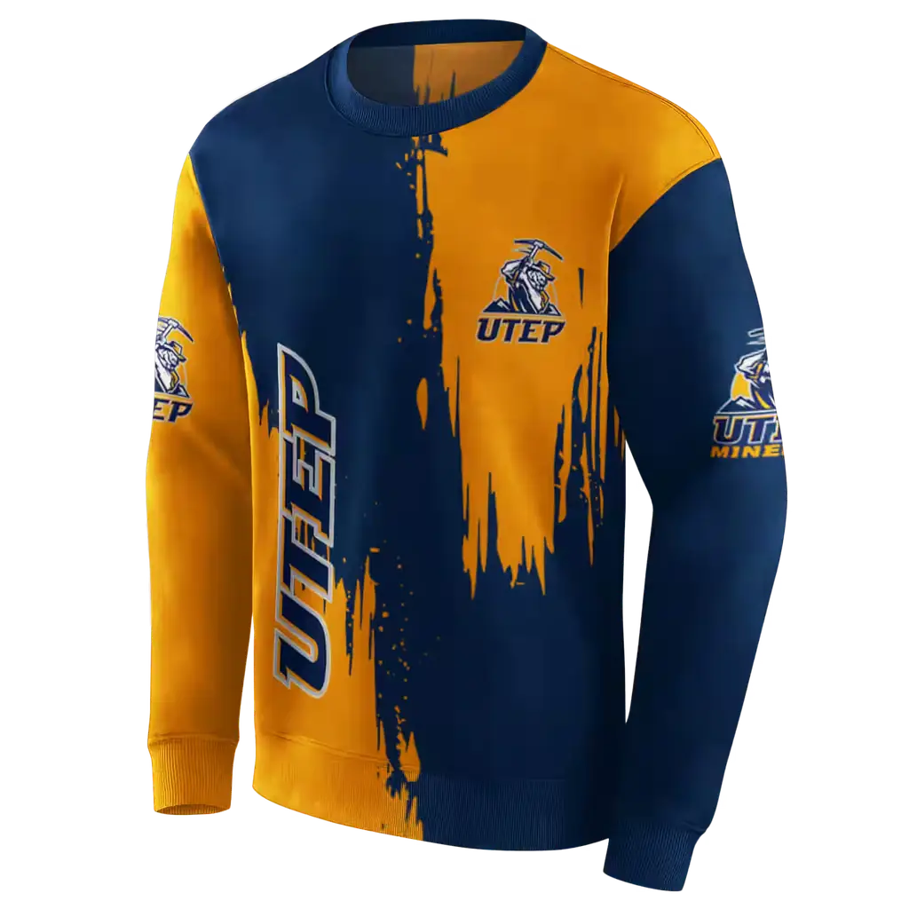 utep miners splatter effect blue hoodie new arrival utep miners splatter effect blue hoodie new arrival