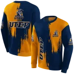utep miners splatter effect blue hoodie best selling