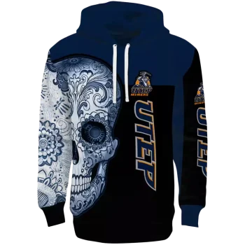 utep miners sugar skull blue black hoodie best selling