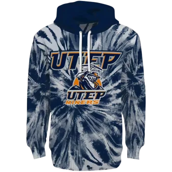 utep miners tie dye pattern blue hoodie best selling