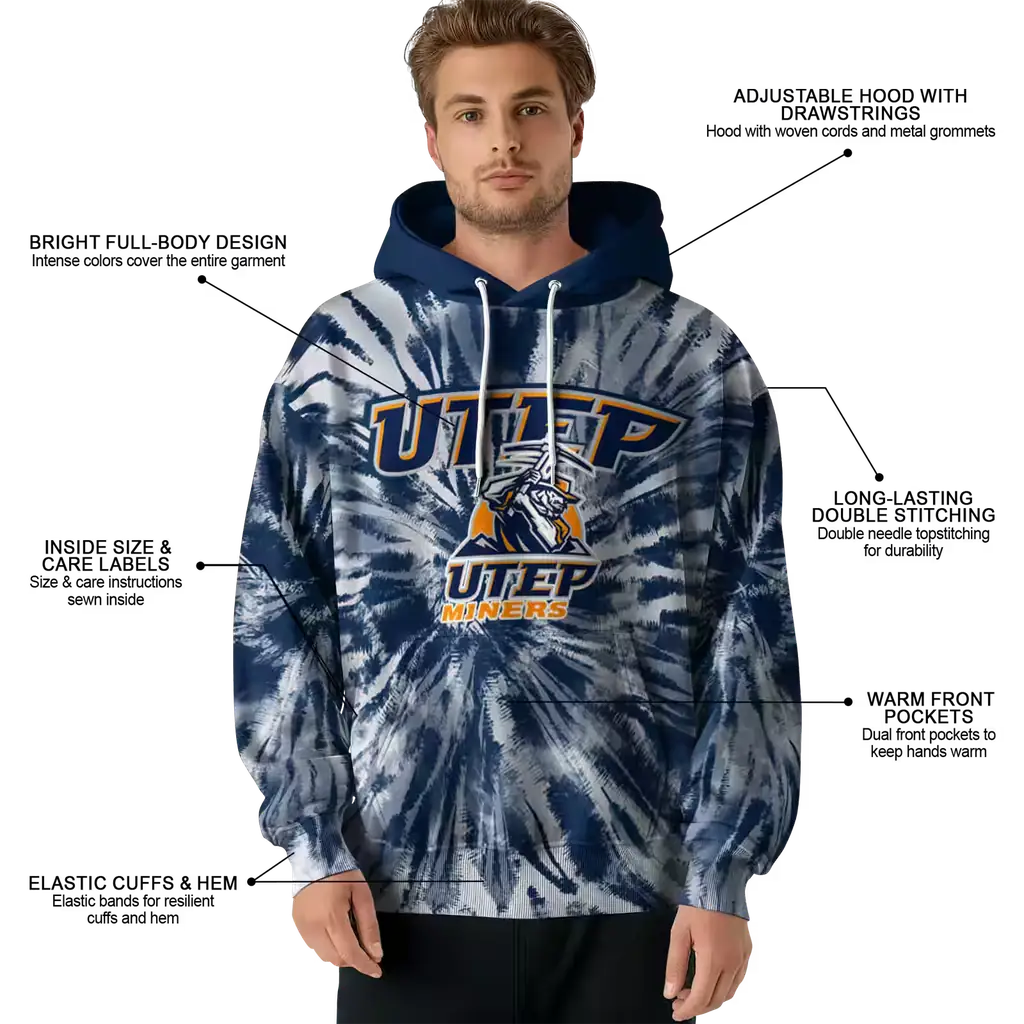 utep miners tie dye pattern blue hoodie latest model utep miners tie dye pattern blue hoodie latest model