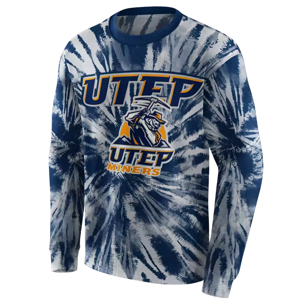 utep miners tie dye pattern blue hoodie new arrival utep miners tie dye pattern blue hoodie new arrival