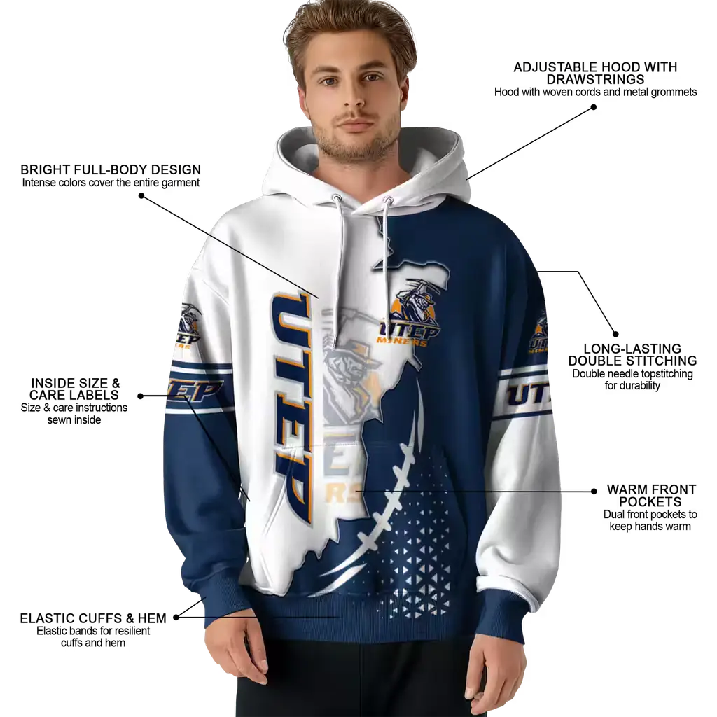 utep miners triangular pattern blue white hoodie latest model utep miners triangular pattern blue white hoodie latest model