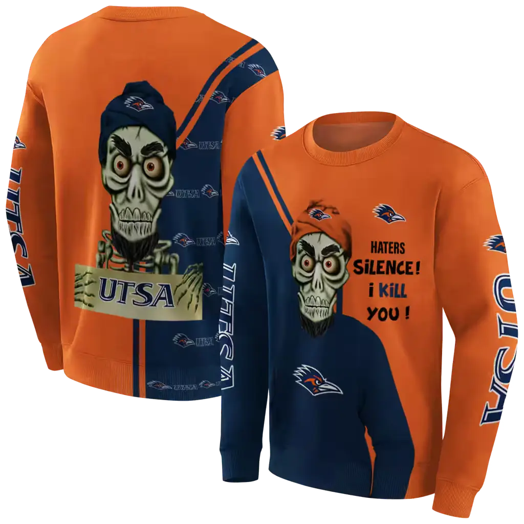 utsa roadrunners achmed skull orange hoodie premium grade utsa roadrunners achmed skull orange hoodie premium grade