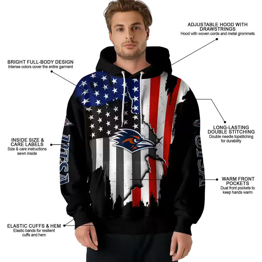 utsa roadrunners american pride black hoodie latest model utsa roadrunners american pride black hoodie latest model