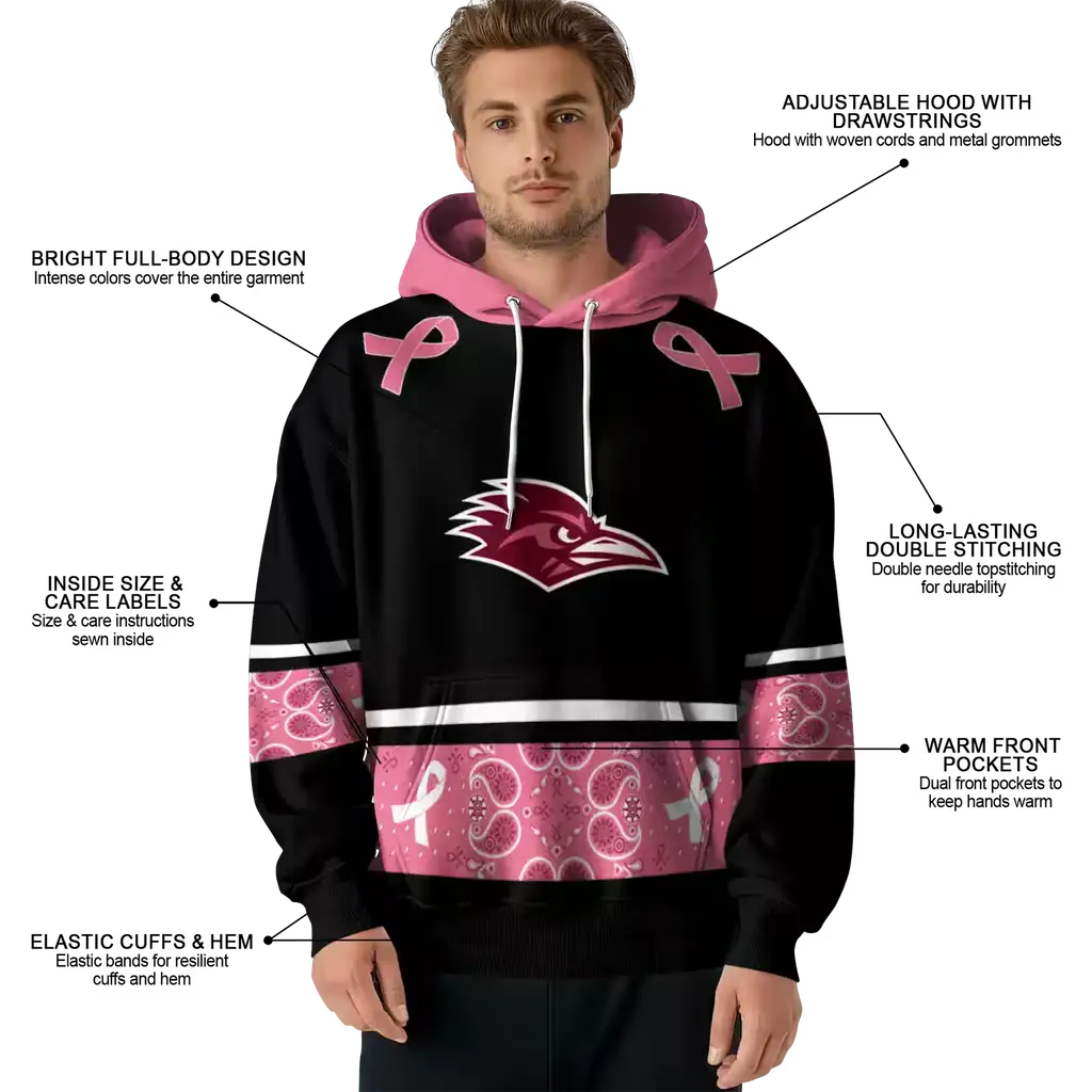 utsa roadrunners awareness ribbon black pink hoodie latest model utsa roadrunners awareness ribbon black pink hoodie latest model