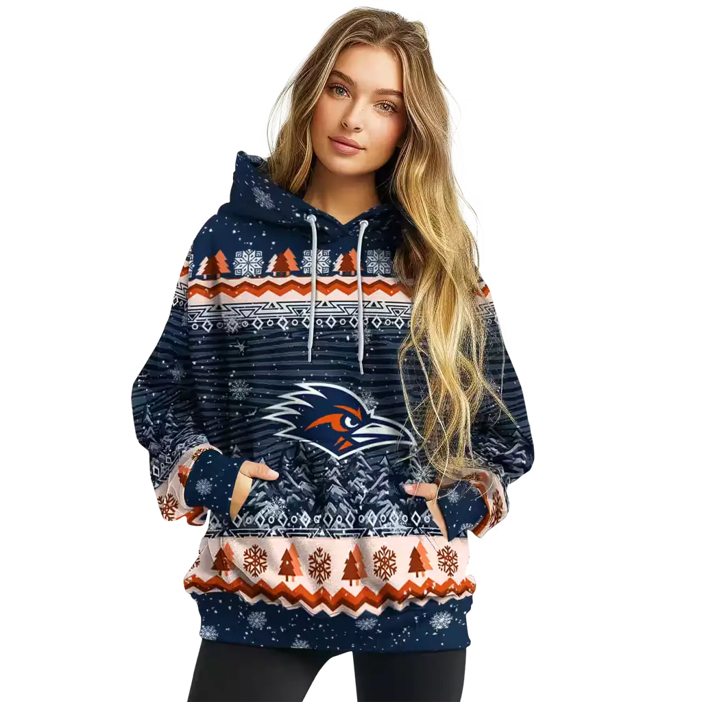 utsa roadrunners christmas trees orange hoodie high quality utsa roadrunners christmas trees orange hoodie high quality