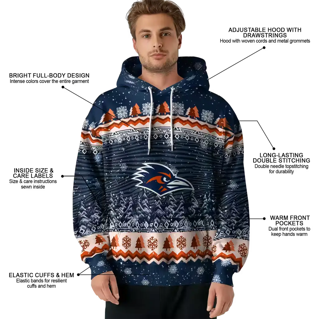 utsa roadrunners christmas trees orange hoodie latest model utsa roadrunners christmas trees orange hoodie latest model