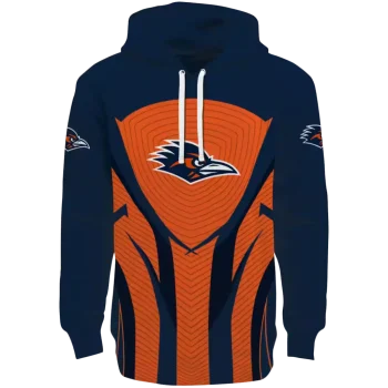 utsa roadrunners concentric lines orange black hoodie best selling