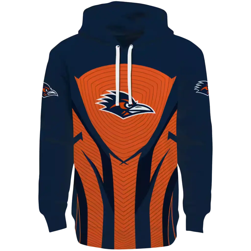 utsa roadrunners concentric lines orange black hoodie best selling utsa roadrunners concentric lines orange black hoodie best selling