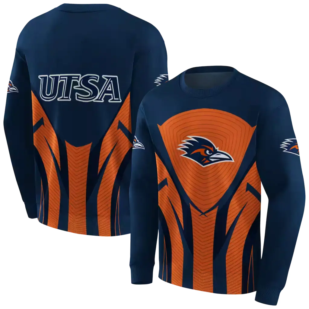 utsa roadrunners concentric lines orange black hoodie premium grade utsa roadrunners concentric lines orange black hoodie premium grade