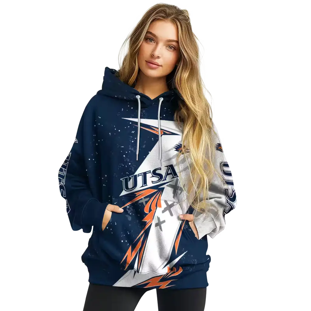 utsa roadrunners dynamic slash orange white hoodie high quality utsa roadrunners dynamic slash orange white hoodie high quality