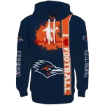 utsa roadrunners football heartbeat orange hoodie best selling