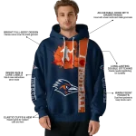 utsa roadrunners football heartbeat orange hoodie best selling